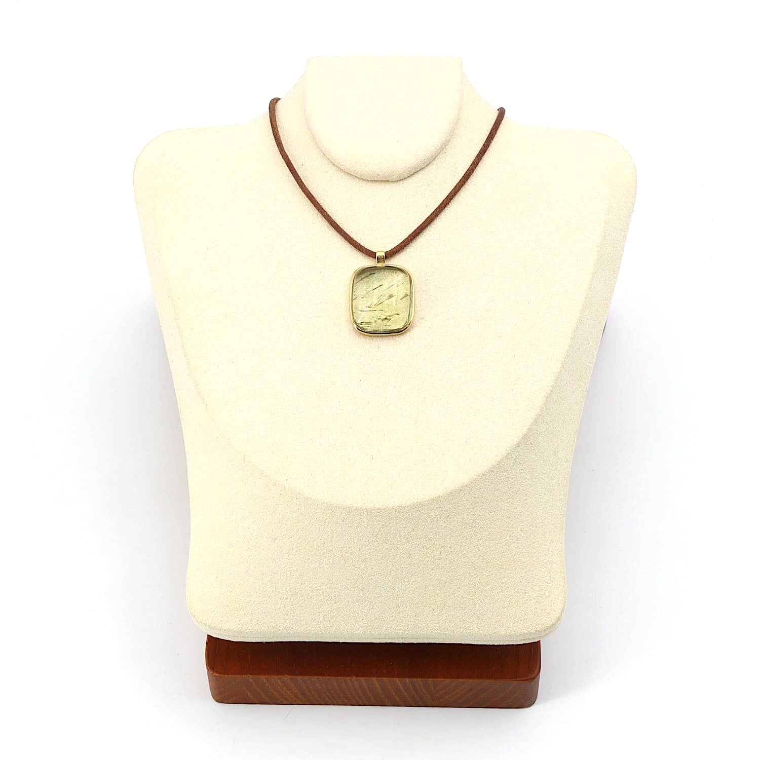 Pendant in 750 yellow gold with a heliodor approx. 19 ct, on the bust