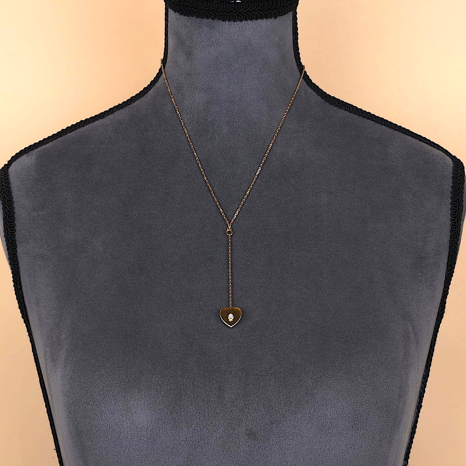 Jette Joop necklace in 750 yellow gold with a brilliants, horizontal top view