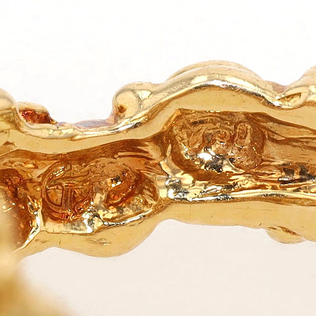 Ring probably by Gilbert Albert in 750 yellow gold with brilliants, hallmarks on the other side
