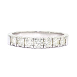 Ring in 585 white gold with brilliants, total approx. 1 ct, lying frontally