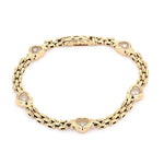 Chopard Happy Diamonds bracelet in 750 gold, horizontal top view