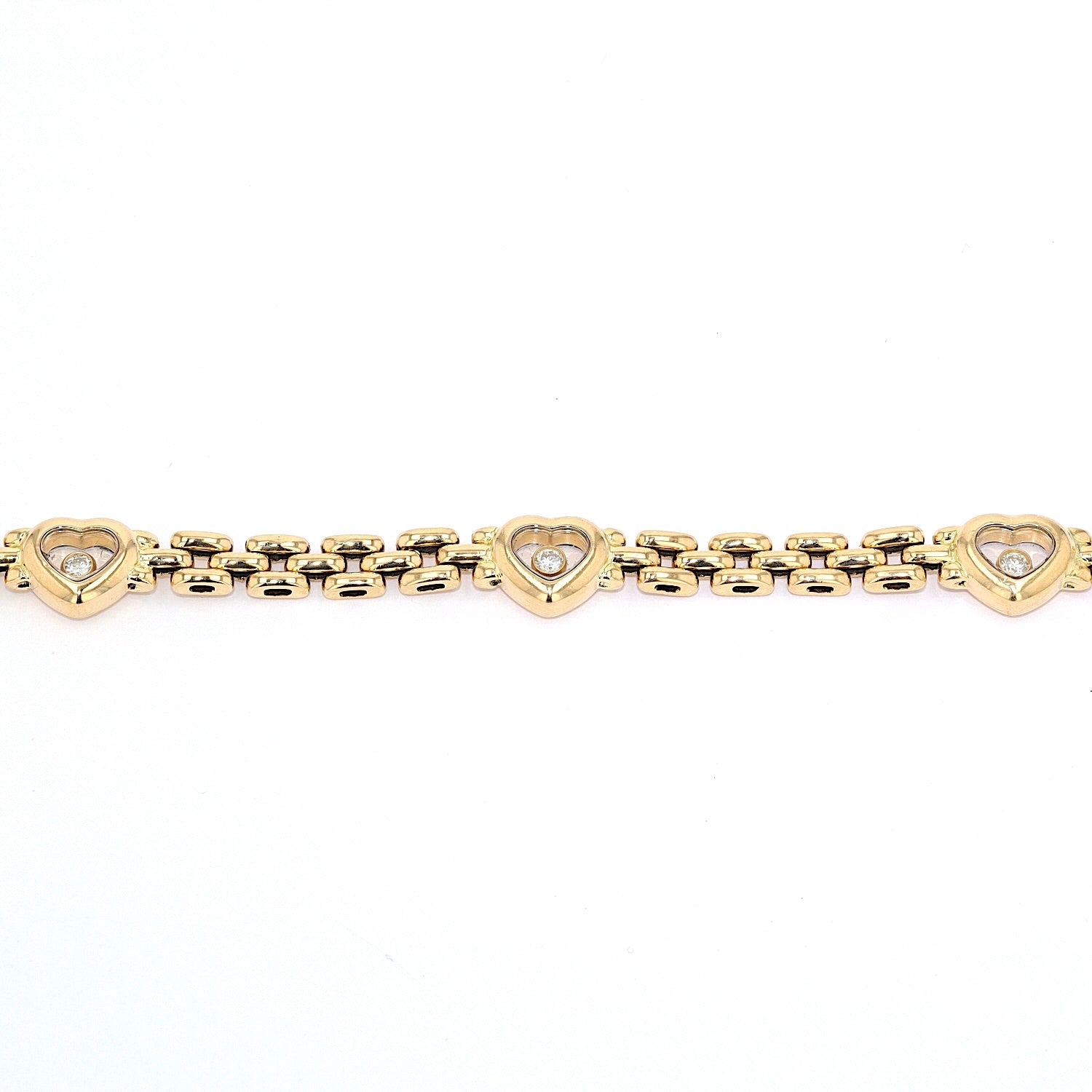 Chopard Happy Diamonds bracelet in 750 gold, close-up