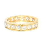 Memoire ring in 750 yellow gold with brilliants, total approx. 1.5 ct, lying frontally