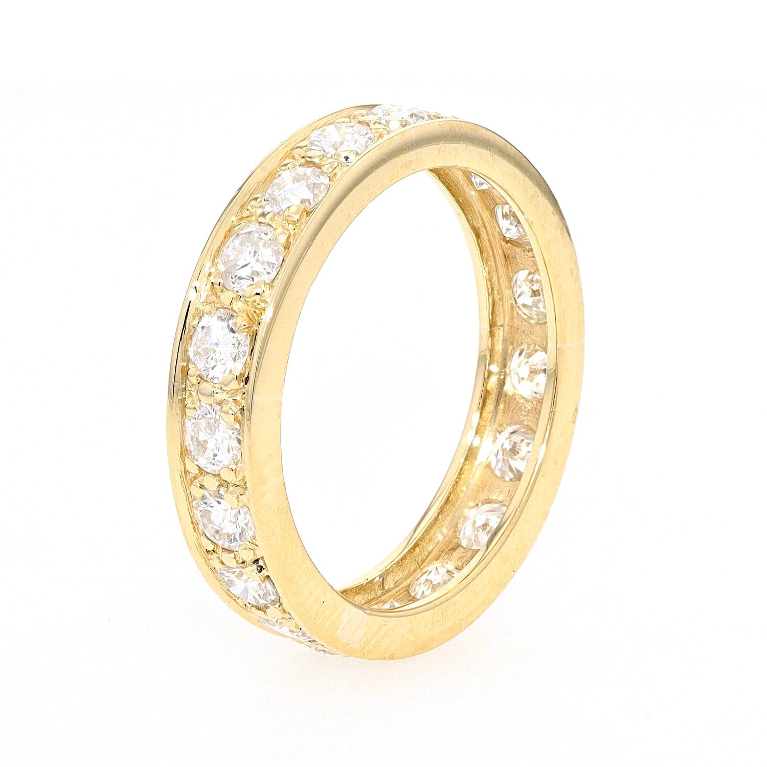 Memoire ring in 750 yellow gold with brilliants, total approx. 1.5 ct, standing