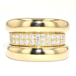 Ring in 750 yellow gold with a total of approx. 0.32 ct brilliants, lying frontally