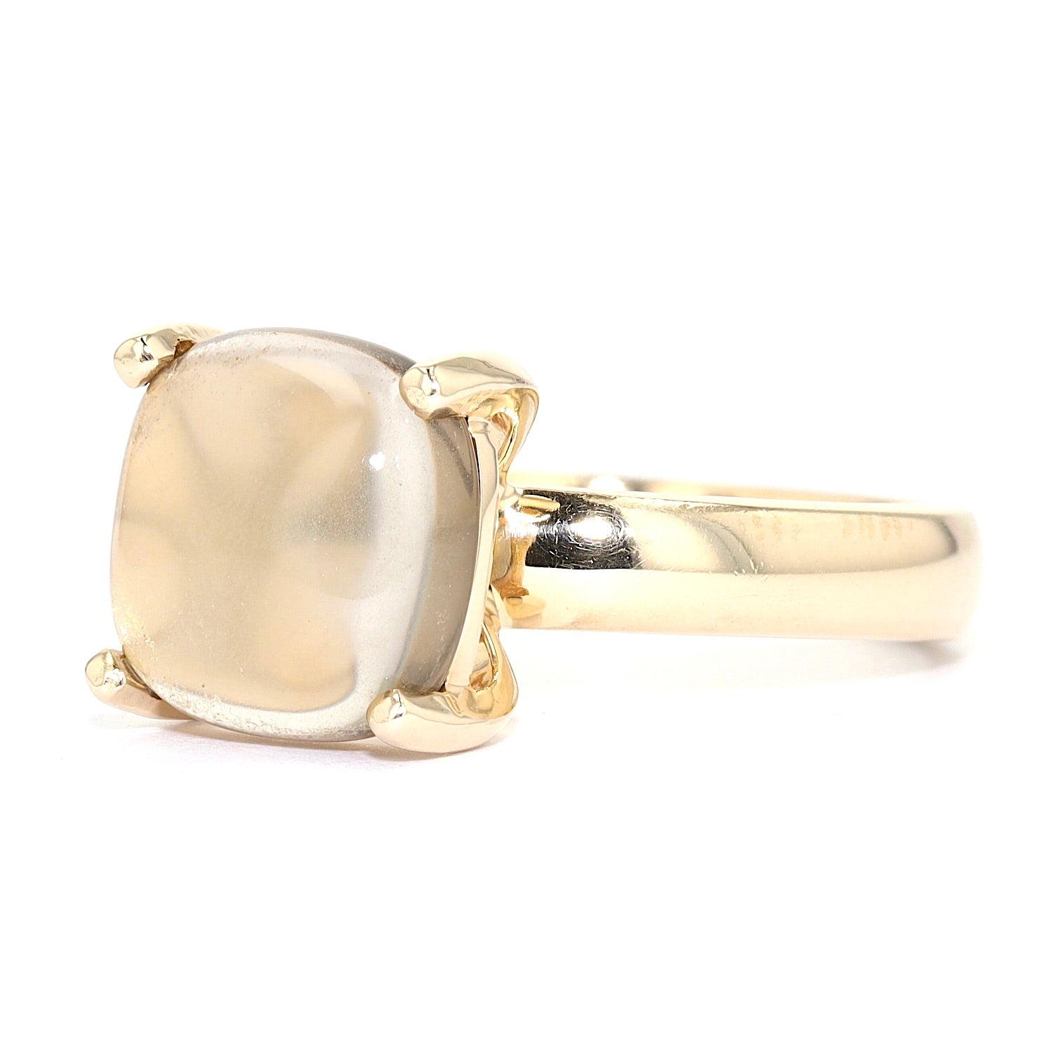 Toni Gard ring in 585 yellow gold with a citrine, horizontally turned to the left