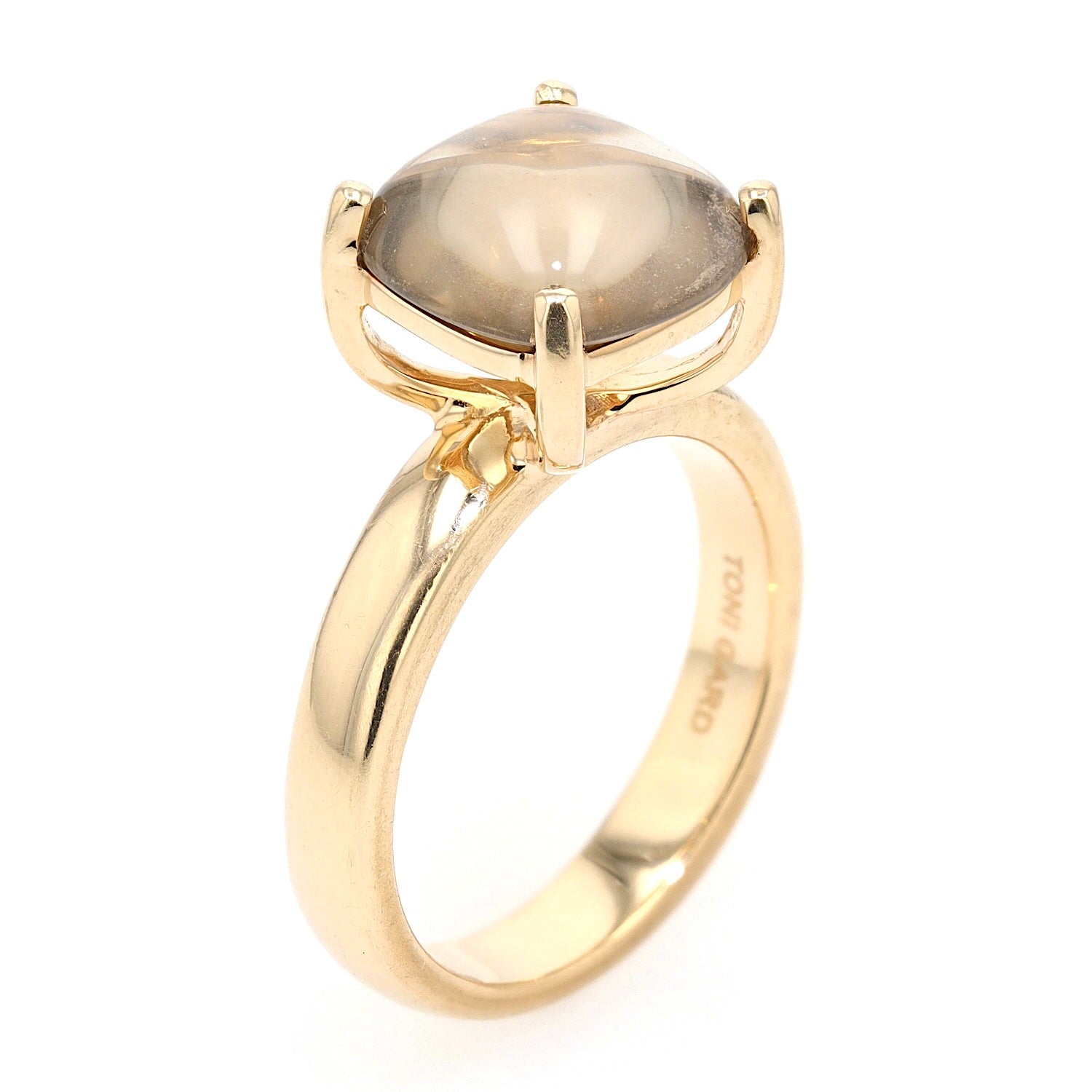 Toni Gard ring in 585 yellow gold with a citrine, standing