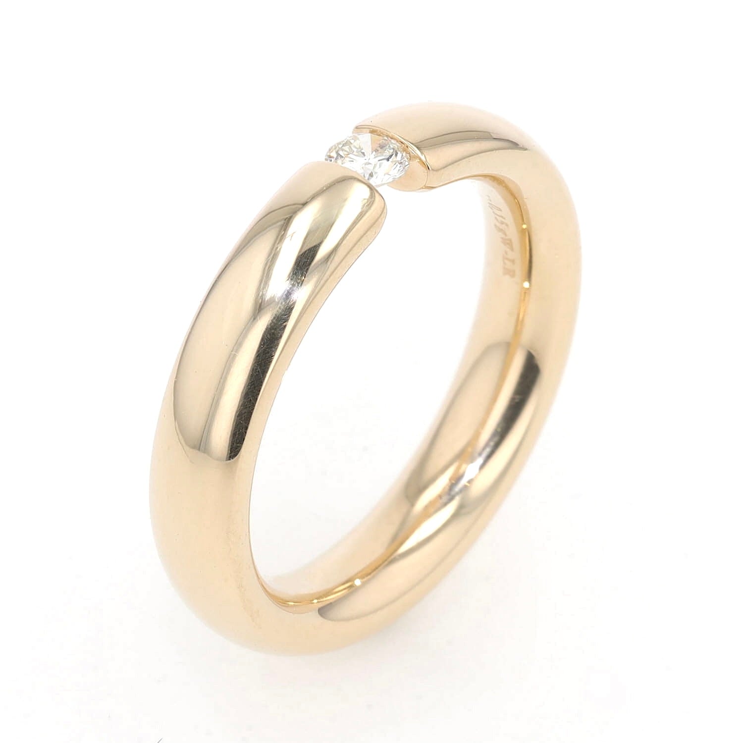 Tension ring by Christ in 585 yellow gold with a brilliants, standing