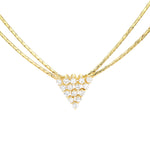 Vintage necklace in 585 yellow gold with approx. 0.45 ct brilliants, hanging frontally