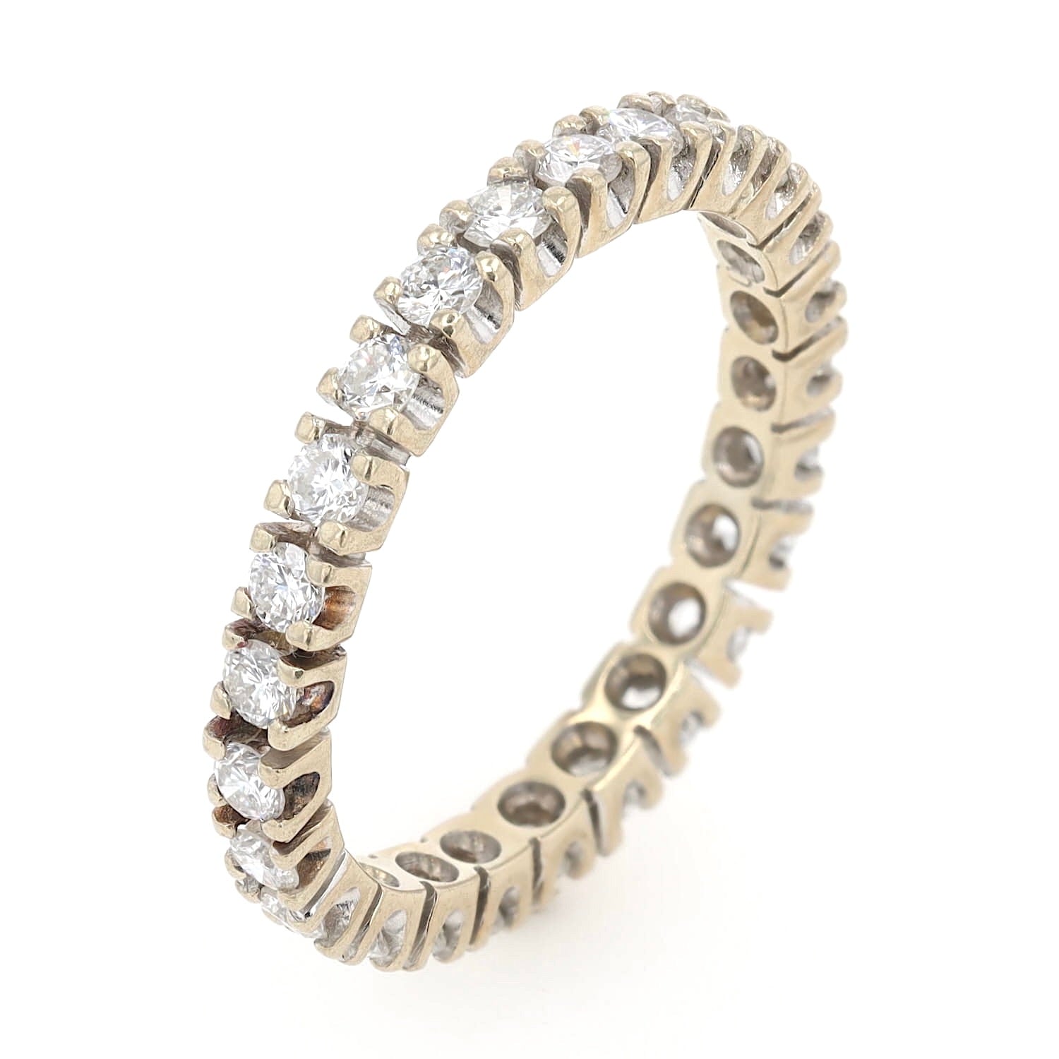 Eternity ring in 585 gold with brilliants, standing