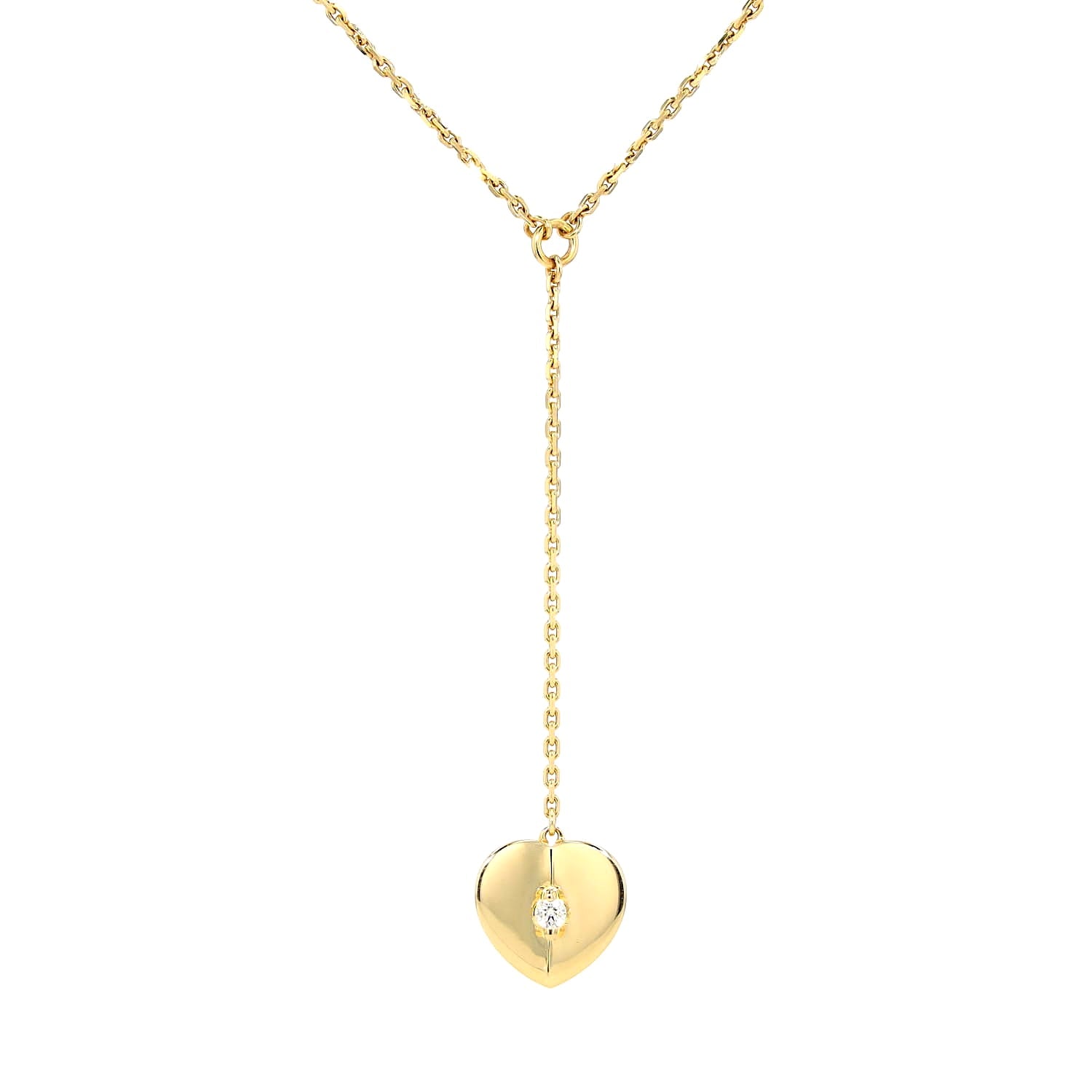Jette Joop necklace in 750 yellow gold with a brilliants, hanging frontally