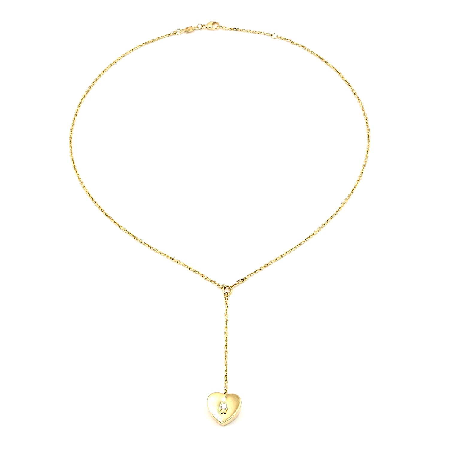 Jette Joop necklace in 750 yellow gold with a brilliants, horizontal top view
